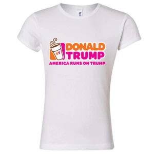 🔥 America Runs on Trump Youth Girls shirt MAGA DT 2024 USA election Bulletproof - Picture 1 of 7