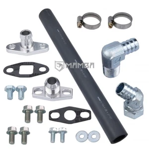 MAMBA 50cm Turbo Oil Return Drain Hose Line Kit For Holset HX30 HX35 HX40 HX45 - Imagen 1 de 4