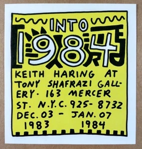Keith Haring 'Into 1984' Exhibition Tony Shafrazi Gallery vintage print Ad - Picture 1 of 1