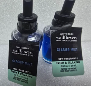 Bath & Body Works set of 2 Glacier Mist Wallflowers Eucalyptus Freesia Lavender - Picture 1 of 2