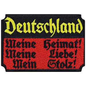Deutschland Aufnäher: Meine Heimat Aufbügler Germany Patch Biker Applikation - Bild 1 von 4