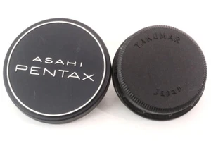 Asahi Pentax 51mm Metal Front Lens Cap + Rear Cap for 49mm Filter Front Exc++ #1 - Picture 1 of 5