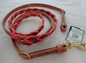 Arnés de Roble Hermann Cuerda de Barril Cuero Paracord Cordones Rosa Horse Tack - Imagen 1 de 2