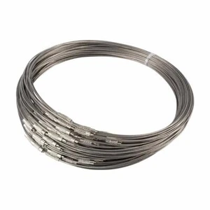 NBEADS Platinum Acciaio a 100 Fili, con Cavo di Collana in Ottone con Tappo a Vi - Foto 1 di 1