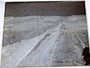 Placa fotográfica de vidrio aprox. 1918 - Construcción del ferrocarril central de Illinois - KY jl - Imagen 1 de 4