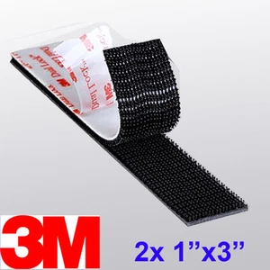 3M 1" x 3" 2X Dual Lock SJ3550 Type 250 VHB Black Reclosable Fastener In/Outdoor - Picture 1 of 4
