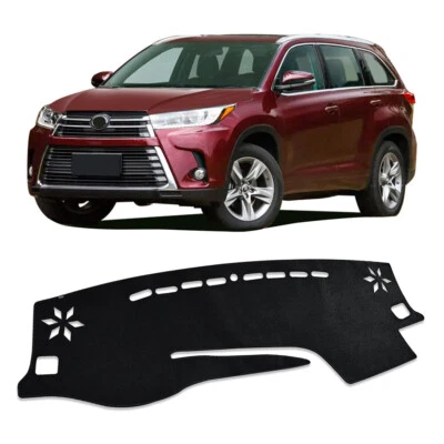Cubierta de tablero antirreflejo para Toyota Highlander 2014-2019 protector de alfombrilla de tablero Foto 1 de 4