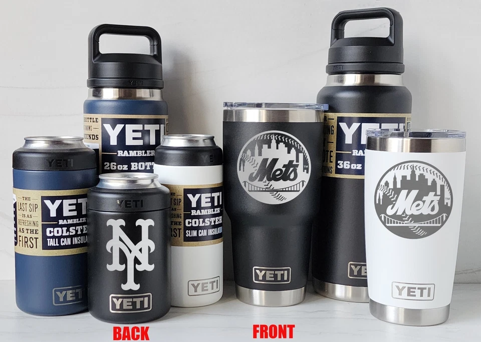 NEW YORK METS YETI Laser Engraved Tumblers, Can Colsters, and Chug Bottles - Image 1 of 1