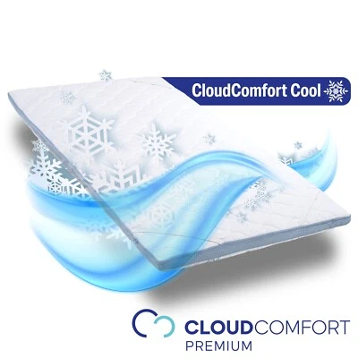 Kaltschaumtopper CloudComfort Cool 180 x 200 cm H2/H3, Höhe 7cm, Härtegrad H2/H3 - Bild 1 von 4