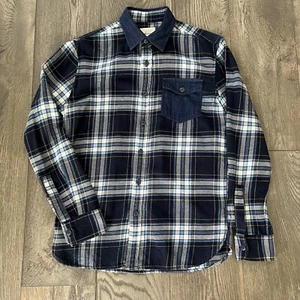 Camisa de franela con botones manga larga azul a cuadros AMERICAN EAGLE AE para hombre talla S - Imagen 1 de 7