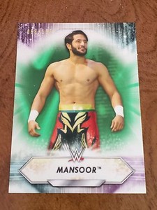 2021 Topps WWE Mansoor Green 066/199 Saudi Arabia