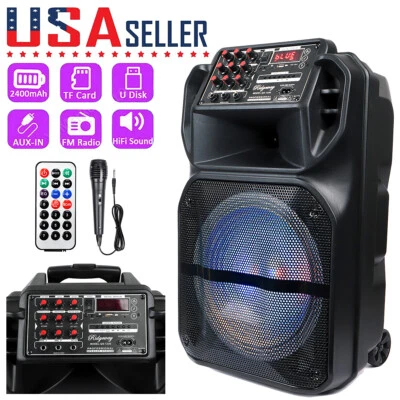 Altoparlante Bluetooth portatile 6000 Watt 15" subwoofer festa sistema audio basso pesante - Immagine 1 di 4