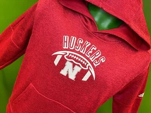 NCAA Nebraska Cornhuskers Heathered Red Pullover Hoodie Youth X-Large 18 - Picture 1 of 6