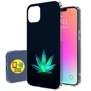Case for Apple iPhone 14 Pro Max, Beautiful Weed Pot Print, Glass Screen, US - Picture 1 of 8