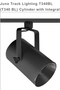 Juno Track Lighting T340BL (T340 BL) Cylinder w/Integral Transformer Black NEW - Picture 1 of 2