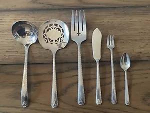 Vintage Oneida Prestige Bordeaux Flatware Serving Set Silverplate 6 Pieces - Picture 1 of 2