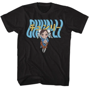 Street Fighter Capcom Video Game Chun Li Japanese Chibi Character Men's T-Shirt - Picture 1 of 3