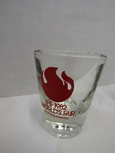 OLD BARWARE SHOT GLASS 1982 WORLD'S FAIR TENNESSEE 2 1/2" SOUVENIR MAN CAVE - Picture 1 of 1