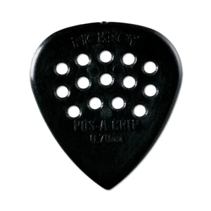 6 x PICKBOY POS-A-GRIP schwarz 0,70 mm Gitarren-Plektren Polycarbonat Posagrip - Bild 1 von 3