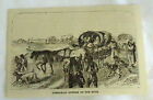 Small 1882 Magazine Engraving ~ Hungarian Gypsies On The Move