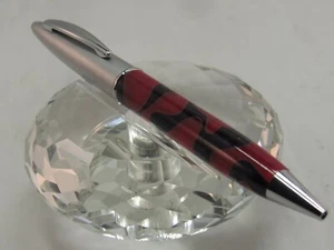 STUNNING HANDMADE ANAHEIM RED AND BLACK PEARL ACRYLIC TWIST BALL POINT PEN - Picture 1 of 5