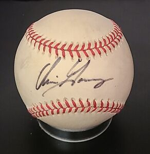 CHRIS GOMEZ DETROIT TIGERS SIGNED GAME USED OFFICIAL NATIONAL LEAGUE BASEBALL