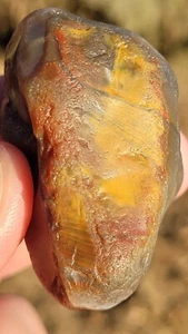 Beautiful 2.0 oz Lake Superior Agate LSA - Unique Colorful Grey, Red & Yellow - Picture 1 of 21