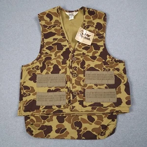 Vintage Duxbak Vest Men Medium Duck Hunter Frog Skin Camo Made in USA Waterproof - Picture 1 of 11