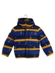 RALPH LAUREN DOWN JACKET S POLYESTER Navy 323797761001 POLO BEAR PATTERN Used - Picture 1 of 4