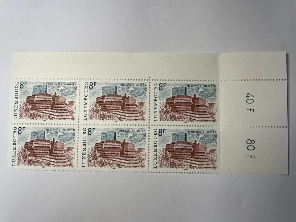 Bloc de 6 timbres N°1030 LUXEMBOURG neufs année 1981. - Photo 1/1