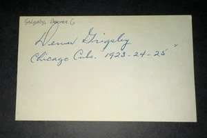 White Sox 1923: Denver Grigsby, firmado 3x5, fallecido 1973 - Imagen 1 de 1