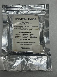 Tektronix 016-0414-09 Plotter Pens for 4662 and 4663 - Multi-Color Pack, 9 Pens - Picture 1 of 2