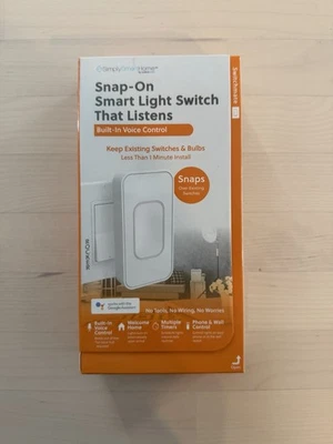Interruptor de luz basculante inteligente instantáneo Switchmate RSM001W Snap-On control de voz incorporado Foto 1 de 4