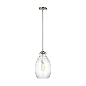 Generation Lighting Marino 1-Light Pendant in Satin Nickel - Picture 1 of 2