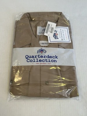 Camisa DSCP Quarterdeck Para Hombres Extra Grande Atlética Caqui Servicio Militar Uniforme Foto 1 de 4