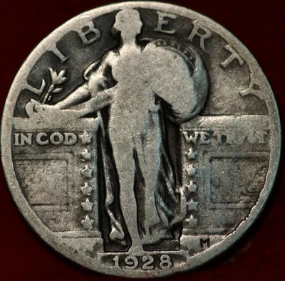 1928 Philadelphia Mint Silver Standing Liberty Quarter - Image 1 of 2