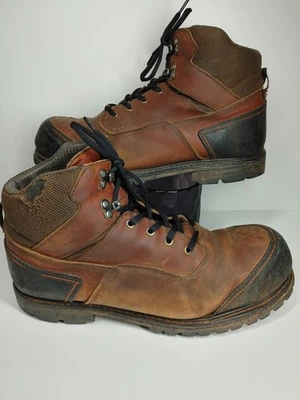 Botas de trabalho masculinas Red Wing biqueira de segurança tamanho 11 couro marrom feitas nos EUA 2403 - Imagem 1 de 4