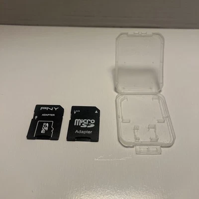 Adaptador Dos PNY Micro SD microSD a SD SDHC SDXC solo para 4 GB a 64 GB con estuche Foto 1 de 3