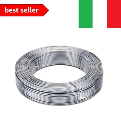 LA CORDELINE Filo di tensione in acciaio zincato, 2,7 mm x 100 m, per giardin... - Immagine 1 di 4