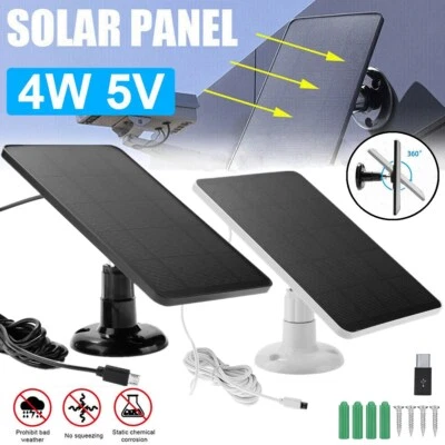 MM ELECTRONICLES 4W/5V Solar Panel For Outdoor Ring Spotlight Camera Security Cam Battery Charger