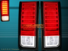 03 04 05 06 07 08 09 HUMMER H2 SUV EURO RED CLEAR LED TAIL LIGHTS PAIR