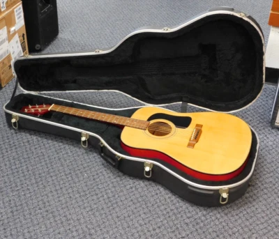 Vintage 1996 Washburn D-10N Dreadnought Acoustic Guitar w/ Hard Shell Case! NICE - image 1 of 4