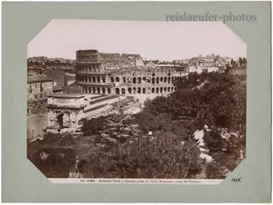 ROMA. ANFITEATRO FLAVIO O COLOSSEO, (BROGI). FOTO ALBUM ORIGINALE 1880 - Foto 1 di 3
