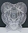 Vintage IMPERIAL GLASS Heart Shaped Candy Nut Dish Clear 541
