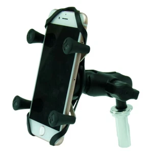 15-17mm Motorcycle Fork Stem Yoke Mount with Phone Holder for iPhone 7 - Picture 1 of 8