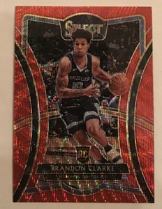 2019-20 PANINI SELECT T-MALL PREMIER LEVEL BRANDON CLARKE RED PRIZM WAVE RC #104 - Picture 1 of 2