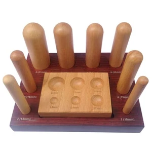 9 Piece Wood Dapping Set With Wood Stand - Picture 1 of 2