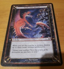 Tooth, Claw, and Tail Archenemy Common MAGIC THE GATHERING CARD OVERSIZE