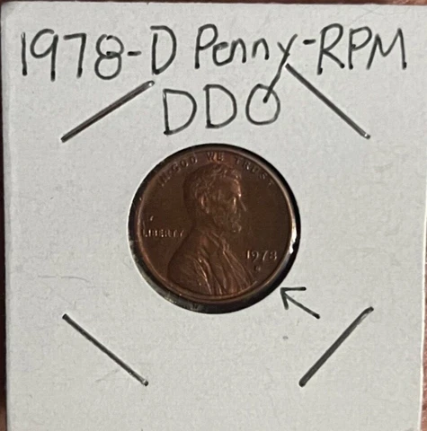 1978 D (DDM) Lincoln Memorial REAL Penny Error DDO/RPM US Cent/Coin Cover