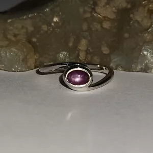 100% Natural Star Ruby 925 Sterling Silver Handmade Ring Bypass Band - Picture 1 of 5